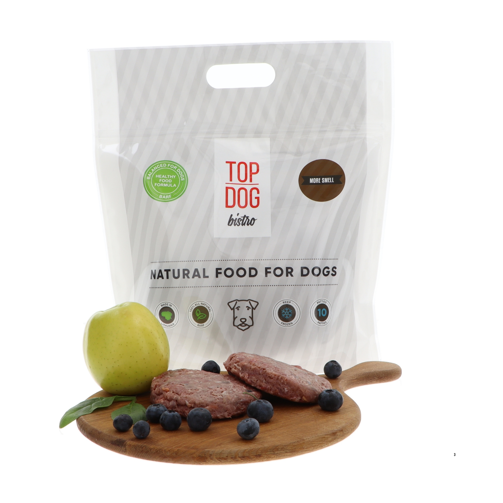TOP DOG Bistro More SMELL žalias BARF pašaras šunims