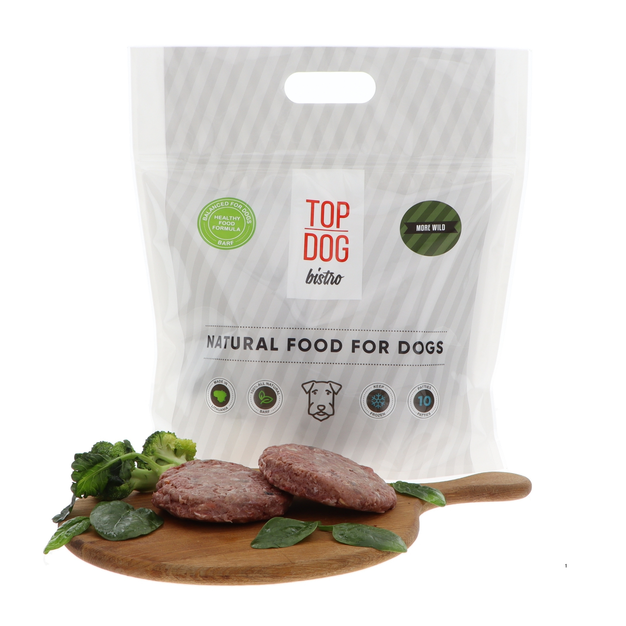 TOP DOG Bistro More WILD žalias BARF pašaras šunims